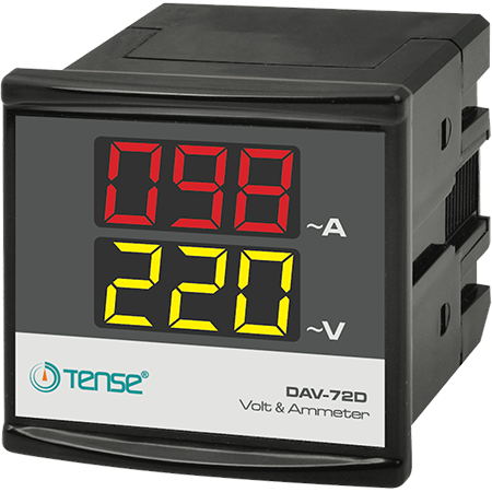 Tense DAV-72 Dijital Ampermetre Voltmetre Monofaze 72x72