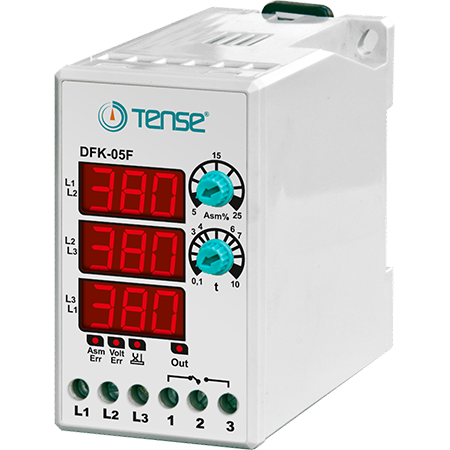 Tense DFK-05F Dijital Faz Motor Koruma Rölesi Nötrsüz Faz Sıra