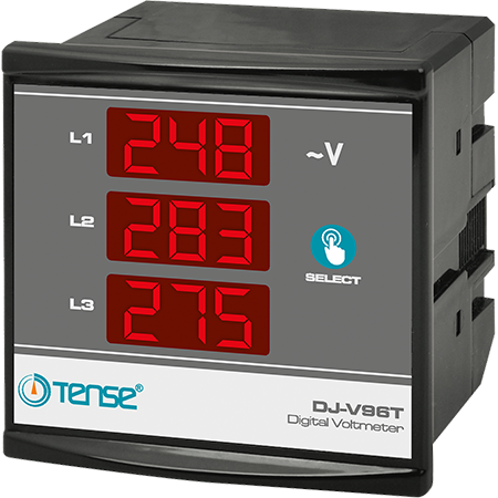 Tense DJ-V96T Trifaze Dijital Voltmetre 96x96