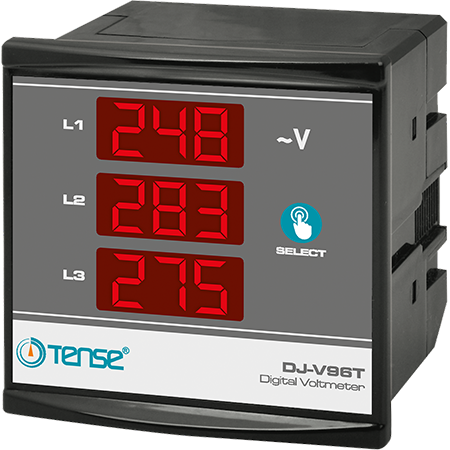Tense DJ-V96T Trifaze Dijital Voltmetre 96x96